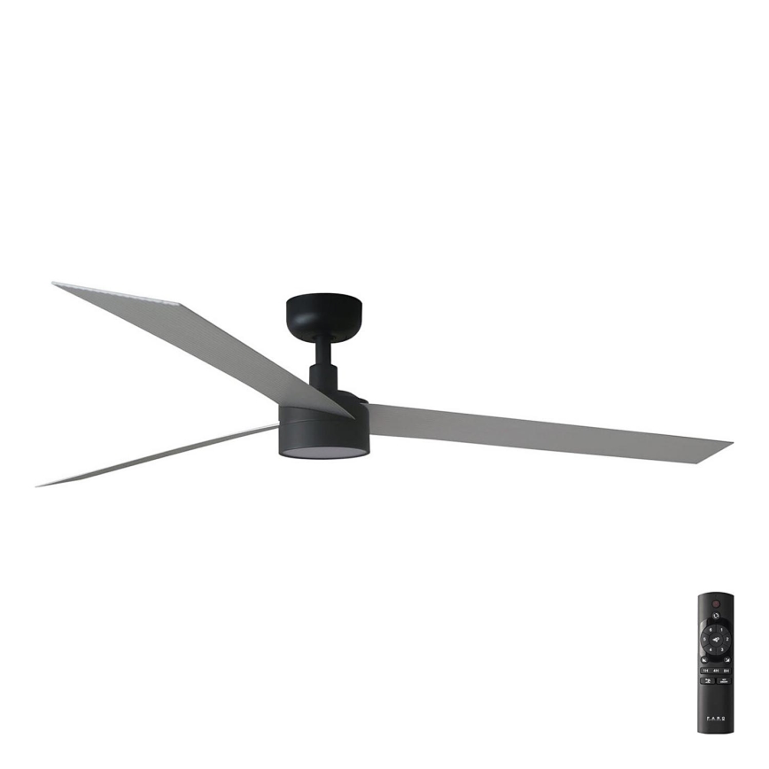 FARO 34287-1TW - LED Димируем таванен вентилатор CRUISER XL LED/18W/230V 2700/4000/6500K Ø 160 см черен/сив + дистанционно управление