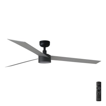 FARO 34287-1TW - LED Димируем таванен вентилатор CRUISER XL LED/18W/230V 2700/4000/6500K Ø 160 см черен/сив + дистанционно управление