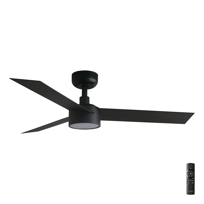 FARO 34289-1TW - LED Димируем таванен вентилатор CRUISER S LED/18W/230V 2700/4000/6500K Ø 106 см черен + дистанционно управление
