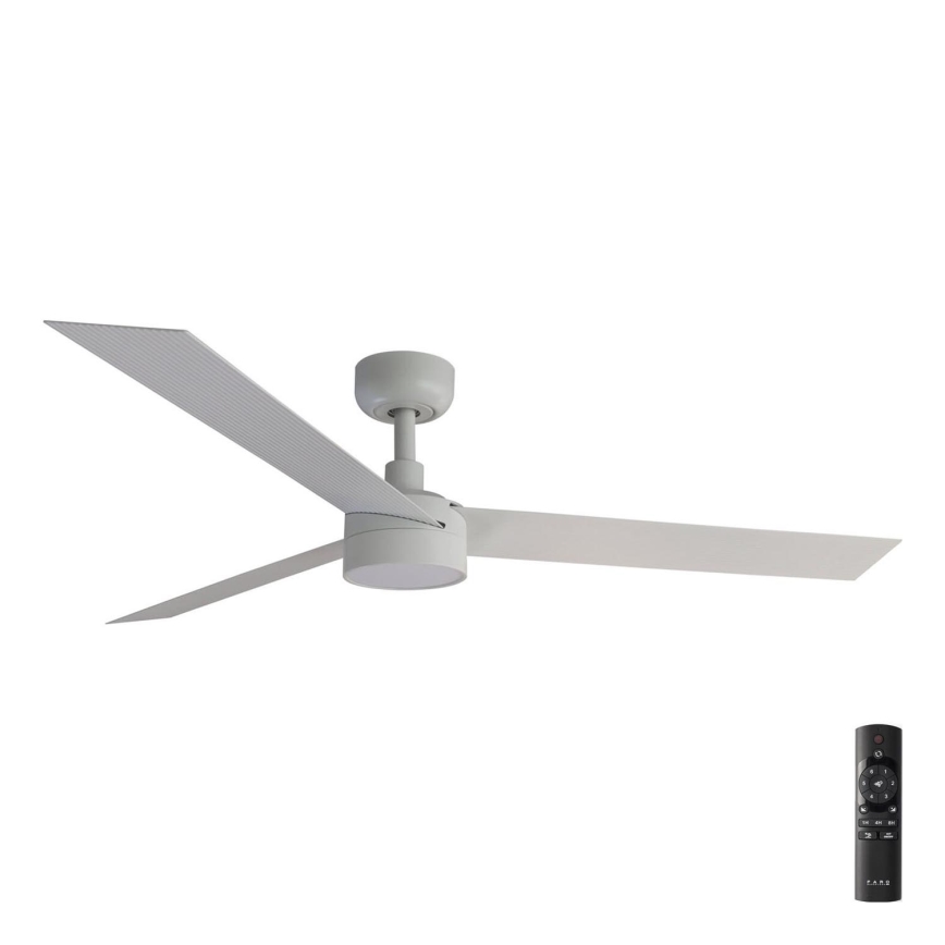 FARO 34290-1TW - LED Димируем вентилатор CRUISER LED/20W/230V 2700/4000/6500K Ø 132 см бял + дистанционно управление