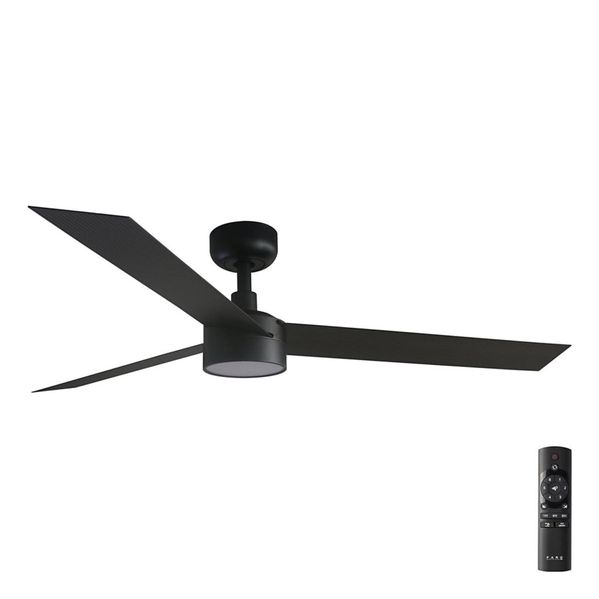 FARO 34291-1TW - LED Димируем таванен вентилатор CRUISER LED/20W/230V 2700/4000/6500K Ø 132 см черен + дистанционно управление