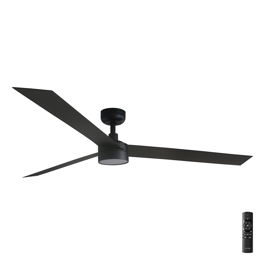 FARO 34293-1TW - LED Димируем таванен вентилатор CRUISER XL LED/18W/230V 2700/4000/6500K Ø 160 см черен + дистанционно управление
