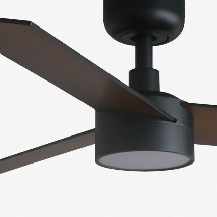 FARO 34296-1TW - LED Димируем таванен вентилатор RUDDER S LED/18W/230V 2700/4000/6500K Ø 106 см черен + дистанционно управление