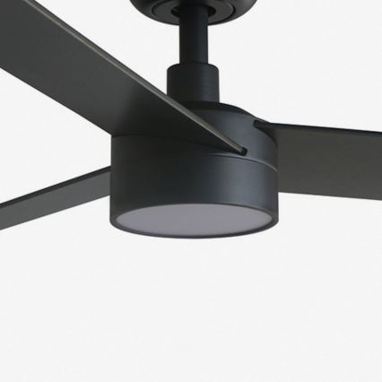 FARO 34296WT1S - Димируем таванен вентилатор RUDDER S с LED 18W/230V, регулируема цветна температура 2700/3000/4000K, Ø 106 см, кафяв/черен, Wi-Fi Tuya + дистанционно управление