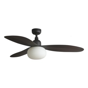 FARO 34301-11L - Таванен вентилатор PALMA 1xE27/15W/230V кафяв Ø 129 см IP44 + дистанционно управление