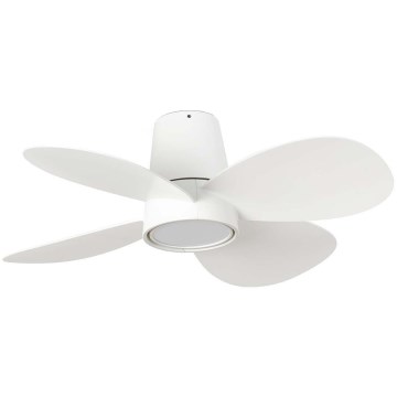 FARO 34315SWT - LED таванен вентилатор с възможност за димиране KLOVER S LED/20W/230V 2700/3000/4000K диаметър 80 см бял Wi-Fi Tuya + дистанционно управление