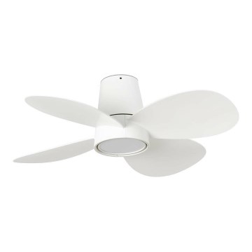 FARO 34315WT - LED Димируем таванен вентилатор KLOVER TUB S LED/20W/230V 2700/4000/6500K бял Ø 80 см Wi-Fi Tuya + дистанционно управление