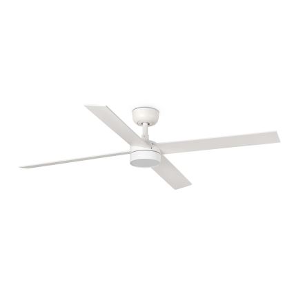 FARO 34355WT-1TW - LED димируем таванен вентилатор RUDDER L LED/18W/230V 2700/3000/4000K бял/бежов диаметър 132 cm Wi-Fi Tuya + дистанционно управление