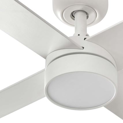 FARO 34355WT-1TW - LED димируем таванен вентилатор RUDDER L LED/18W/230V 2700/3000/4000K бял/бежов диаметър 132 cm Wi-Fi Tuya + дистанционно управление