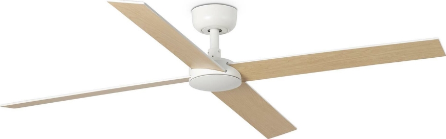 FARO 34355WT - Вентилатор за таван RUDDER L бял/бежов Ø 132 см Wi-Fi Tuya + дистанционно управление