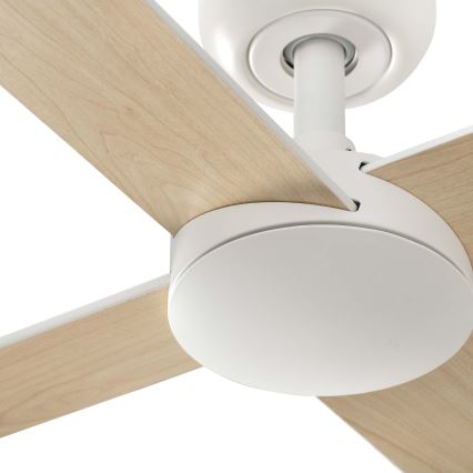 FARO 34355WT - Вентилатор за таван RUDDER L бял/бежов Ø 132 см Wi-Fi Tuya + дистанционно управление