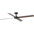 FARO 34356WT - Вентилатор за таван RUDDER L кафяв/черен Ø 132 см Wi-Fi Tuya + дистанционно управление