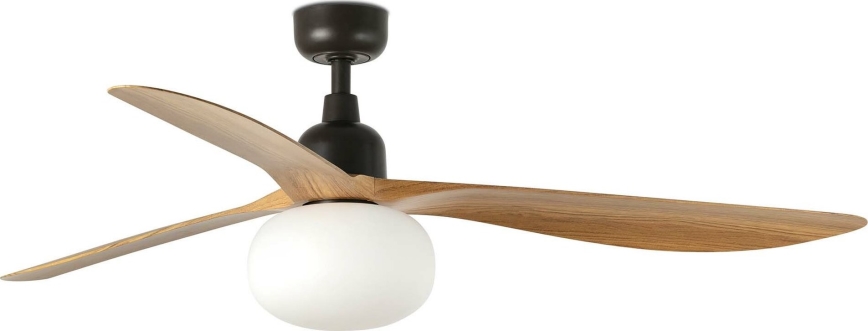 FARO 34360WT-11L - Вентилатор за таван OUTWOOD L 1xE27/15W/230V кафяв/черен Ø 150 см Wi-Fi Tuya IP44 + дистанционно управление
