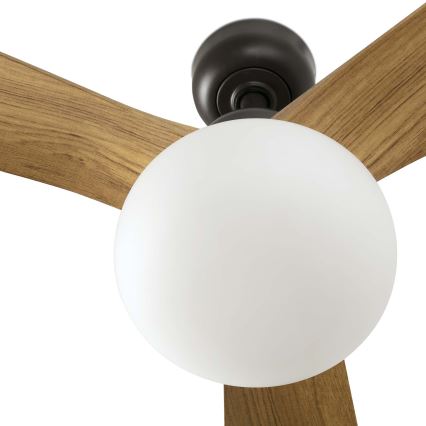 FARO 34360WT-11L - Вентилатор за таван OUTWOOD L 1xE27/15W/230V кафяв/черен Ø 150 см Wi-Fi Tuya IP44 + дистанционно управление