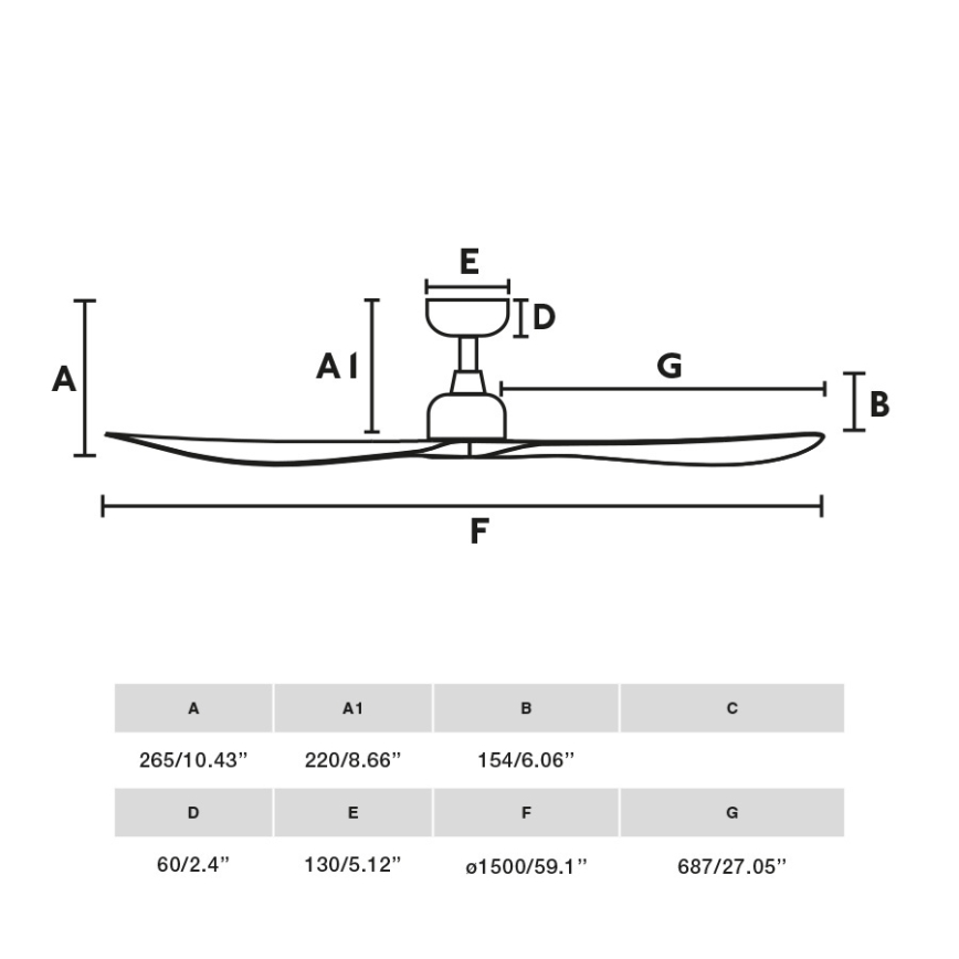FARO 34361WT - Таванен вентилатор OUTWOOD L, кафяв/бял, Ø 150 см, Wi‑Fi Tuya, IP44 + дистанционно управление