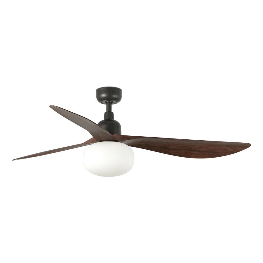 FARO 34362WT-11L - Таванен вентилатор OUTWOOD L 1xE27/15W/230V кафяв/черен диаметър 150 см Wi-Fi Tuya IP44 + дистанционно управление