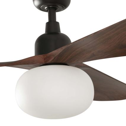 FARO 34362WT-11L - Вентилатор за таван OUTWOOD L 1xE27/15W/230V кафяв/черен Ø 150 см Wi-Fi Tuya IP44 + дистанционно управление