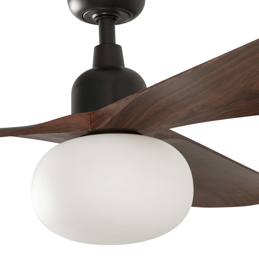 FARO 34362WT-11L - Вентилатор за таван OUTWOOD L 1xE27/15W/230V кафяв/черен Ø 150 см Wi-Fi Tuya IP44 + дистанционно управление