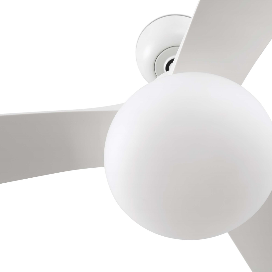 FARO 34363WT-11L - таван вентилатор OUTWOOD L 1xE27/15W/230V бял Ø150 cm Wi-Fi Tuya IP44 + дистанционно управление