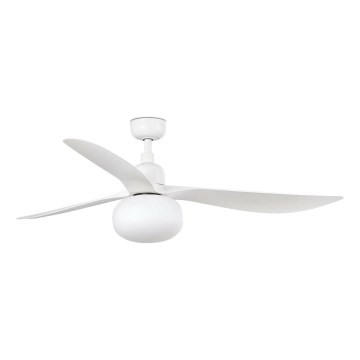 FARO 34363WT-11L - Вентилатор за таван OUTWOOD L 1xE27/15W/230V бял Ø 150 см Wi-Fi Tuya IP44 + дистанционно управление