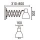 FARO 40062 - Стенна лампа PETRA 1xE14/40W/230V