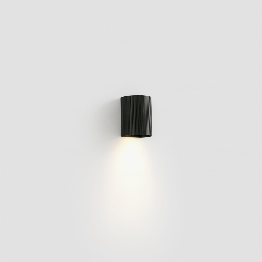 FARO 40527 - Аплик SOLE 1xGU10/8W/230V черен велпапе кръгла