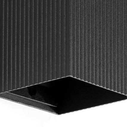 FARO 40535 - Аплик SOLE 1xGU10/8W/230V черен велпапе ъглов