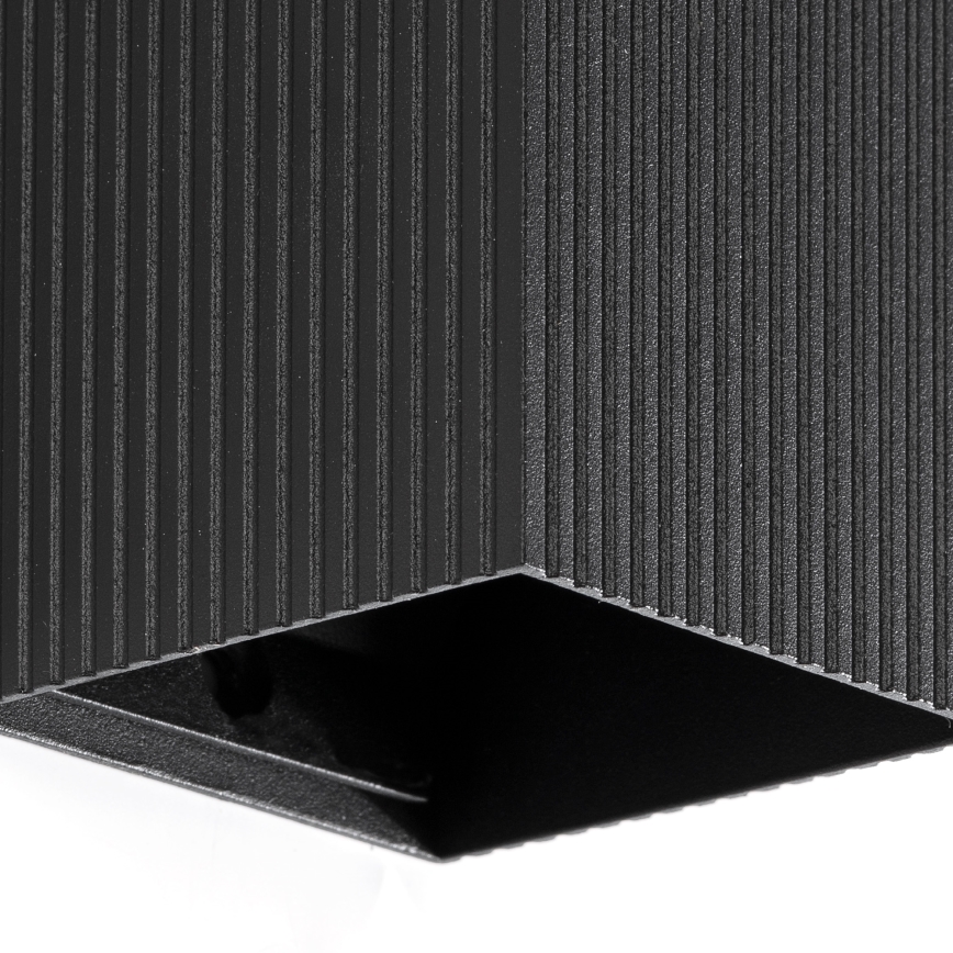 FARO 40535 - Аплик SOLE 1xGU10/8W/230V черен велпапе ъглов