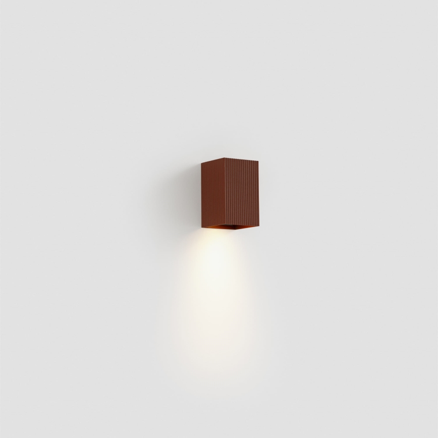 FARO 40537 - Аплик SOLE 1xGU10/8W/230V тухла велпапе ъглов