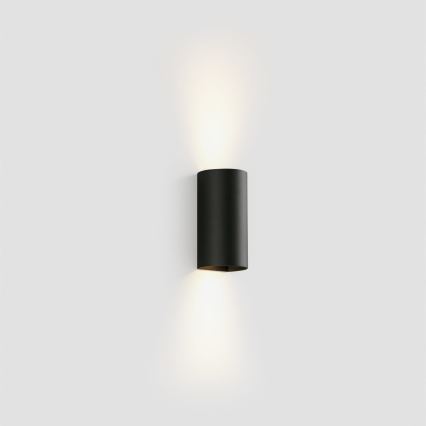 FARO 40539 - Аплик SOLE 2xGU10/8W/230V черен кръгла