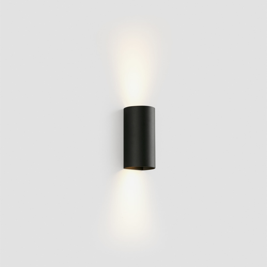 FARO 40539 - Аплик SOLE 2xGU10/8W/230V черен кръгла