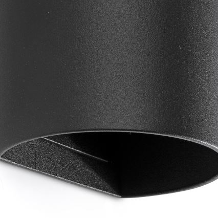 FARO 40539 - Аплик SOLE 2xGU10/8W/230V черен кръгла