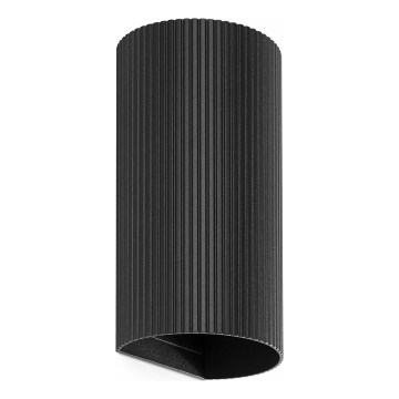 FARO 40543 - Аплик SOLE 2xGU10/8W/230V черен велпапе кръгла