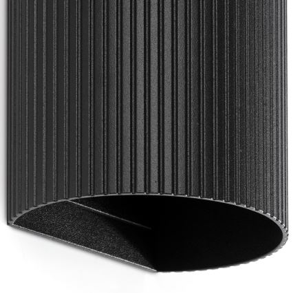 FARO 40543 - Аплик SOLE 2xGU10/8W/230V черен велпапе кръгла