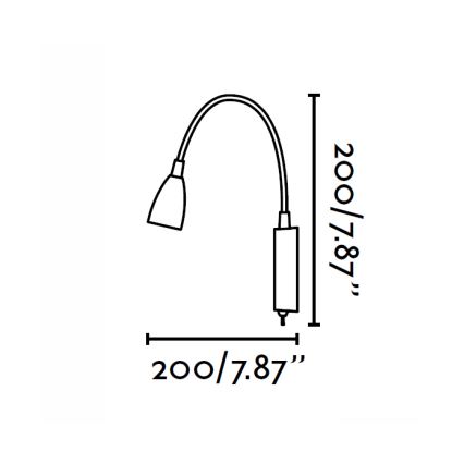 FARO 40994 - Стенна лампа LOKE LED/3W/230V