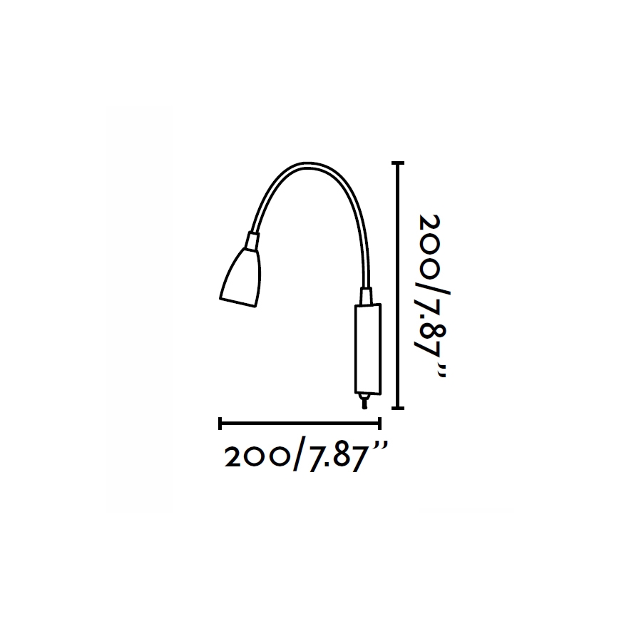 FARO 40994 - Стенна лампа LOKE LED/3W/230V