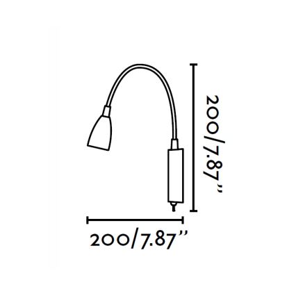 FARO 41019 - LED Стенна лампа LOKE LED/3W/230V