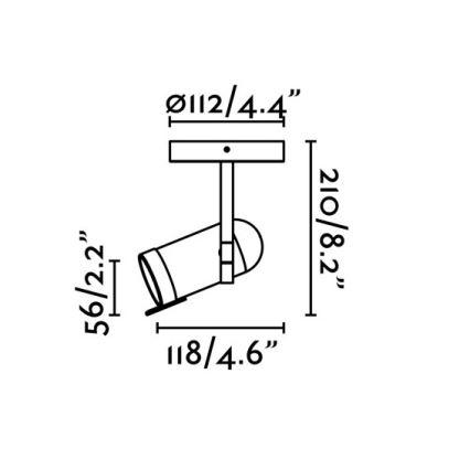 Faro 43530 - Прожектор, луна ORLEANS 1xGU10/8W/230V черна