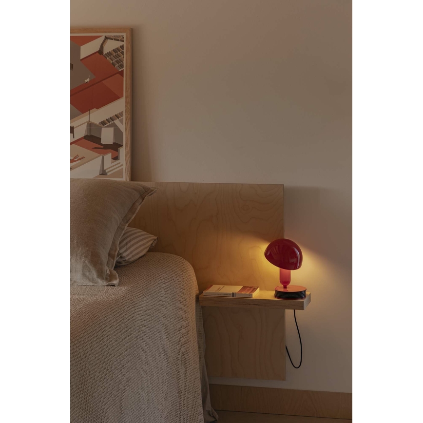 FARO 56103 - Настолна лампа с щипка 2в1 BELA 1xE27/15W/230V червен