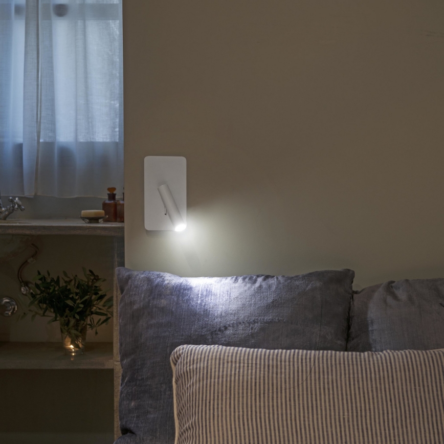 FARO 62117 - LED Стенен спот SUAU LED/3W/230V USB бял