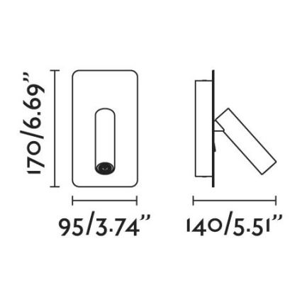 FARO 62117 - LED Стенен спот SUAU LED/3W/230V USB бял