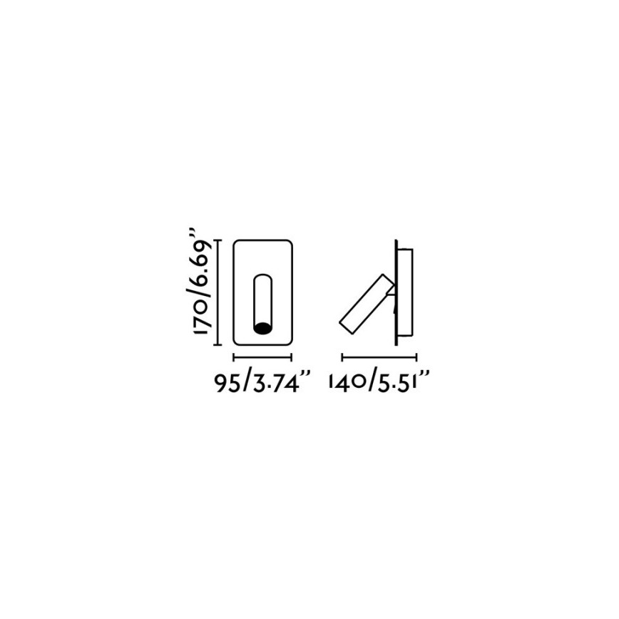 FARO 62128 - LED Стенна Точково осветително тяло SUAU LED/3W/230V