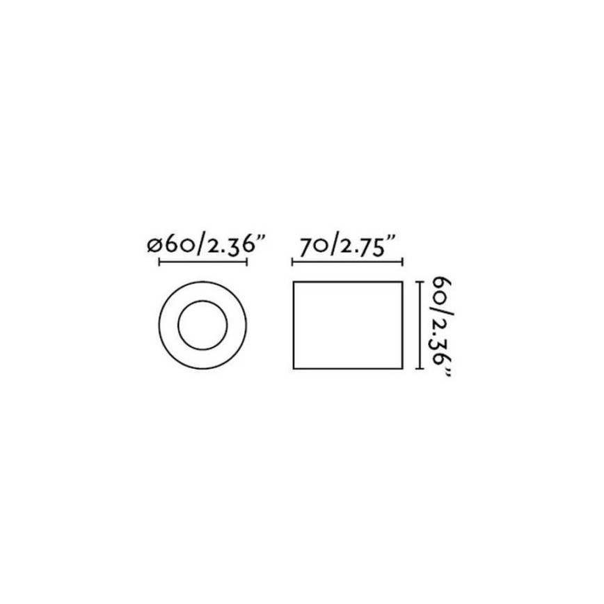 FARO 62151 - Аплик TEN 1xE27/20W/230V черен