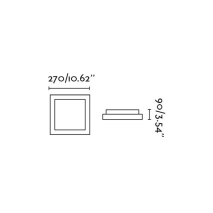 FARO 62983 - За баня Лампа за таван TOLA 1 1xE27/20W/230V IP44