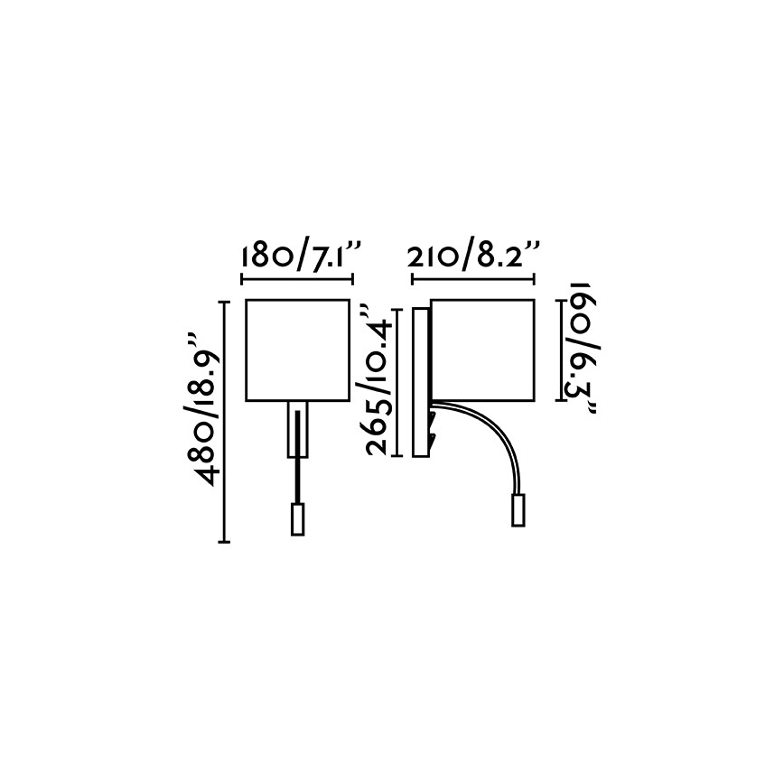 Faro 64323 - LED Аплик 1xE27/3W/ + LED/3W/230V