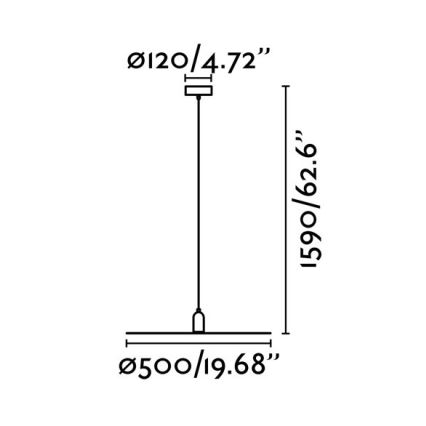FARO 68145 - Полилей на въже PLAT 1xE27/60W/230V
