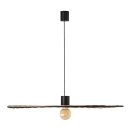 FARO 68590-70 - Висящ полилей COSTAS 1xE27/15W/230V Ø 100 cм черен/ратан