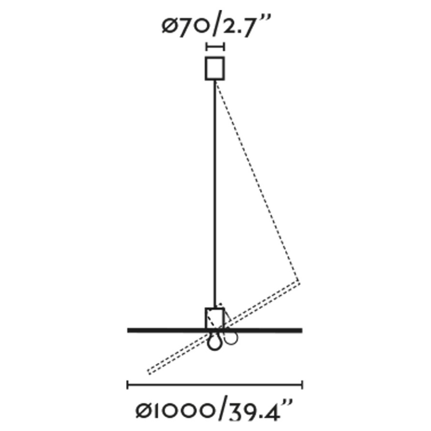 FARO 68590-70 - Висящ полилей COSTAS 1xE27/15W/230V Ø 100 cм черен/ратан