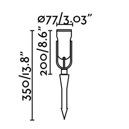 FARO 70037 - Външна LED лампа SLOT-35 LED/14W/230V IP65 3000K