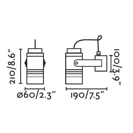 FARO 70260 - Екстериорен аплик LIT 1xGU10/8W/230V IP54